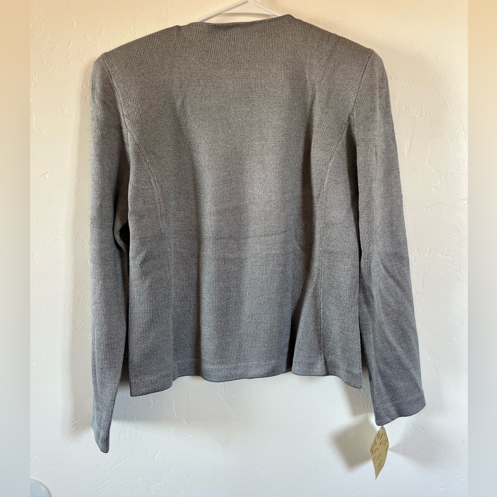 Gray Women's Button-Front Jacket - Picture 7 of 7